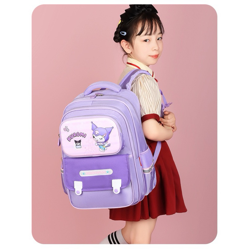 TẶNG HỘP BÚT - Balo chống gù cấp 1, Balo kurumi bé gái