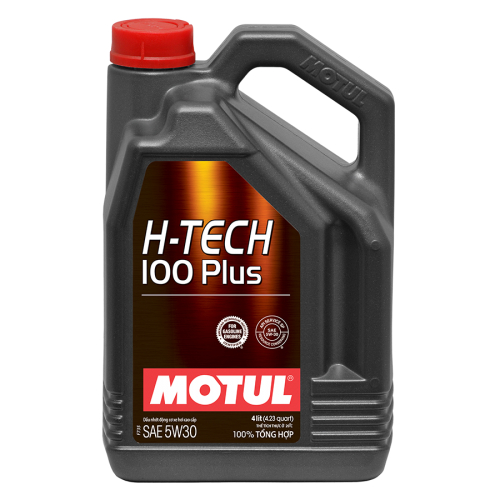 Dầu Nhớt Động Cơ Xe Hơi - Ô Tô  MOTUL H-TECH 100 PLUS 5W30 Tổng Hợp 100% Chai 1 Lit - Can 4L