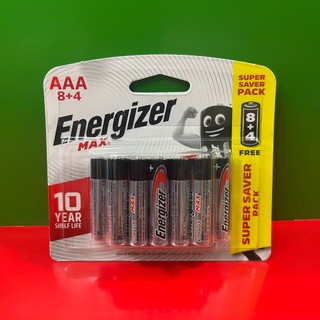 Pin AAA Energizer alkaline LR03 E92 BP-8+4 ( vỉ 12 viên )