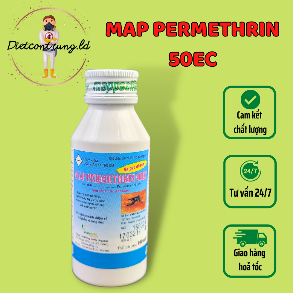 Chế phẩm diệt muỗi MAP PERMETHRIN 50EC - 100ml
