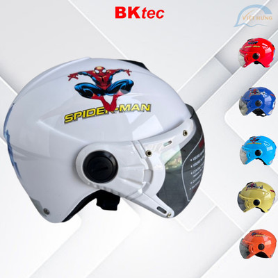 Mũ bảo hiểm trẻ em kính chống chói - BKtec - BK14 - Dành cho bé từ 5 đến 10 tuổi - Bé nặng DƯỚI 30kg - Vòng đầu 52-54cm
