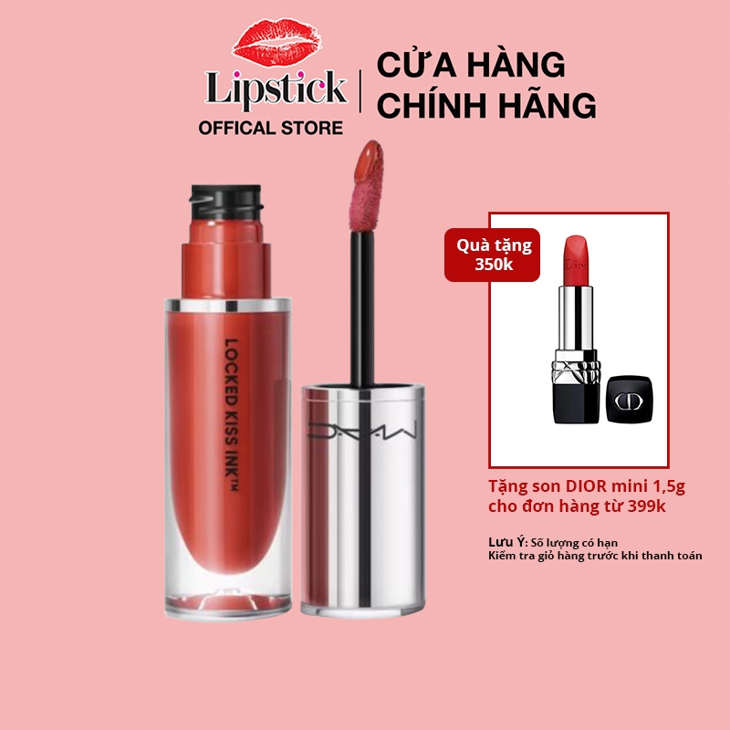 Son Kem MAC Locked Kiss Ink fullsize không lem trôi bền màu Chính Hãng Lipstick Offical Store