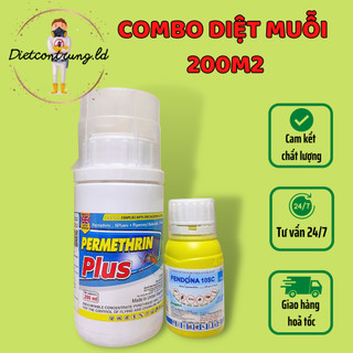 Combo 2 chai diệt muỗi : PERMETHRIN PLUS 200ml + FENDONA 10Sc 50ml
