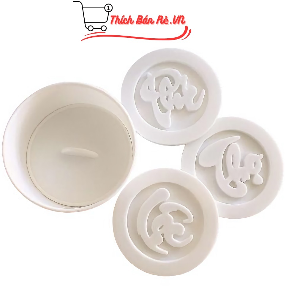 Bộ khuôn làm xôi Phúc Lộc Thọ,  Khuôn làm xôi cúng, đầy tháng thôi nôi cho bé