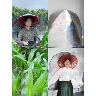 Phủ nón cách nhiệt toàn thân, phủ lớp tráng  bạc chống nắng chống mưa khi đi làm ngoài trời nắng( không bao gồm nón lá )