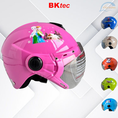 Mũ bảo hiểm trẻ em nửa đầu - Kính chống chói lóa - BKtec - BK14 - Dành cho bé từ 5 đến 10 tuổi  - Vòng đầu 52-54cm