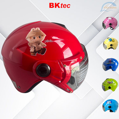 Mũ bảo hiểm trẻ em kính chống lóa - BKtec BK14 - Dành cho bé từ 5 đến 10 tuổi - Vòng đầu 52-54cm - Bé nặng dưới 30kg