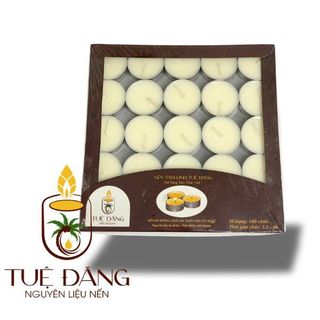 Nến bơ organic tuệ đăng - tealight 100 viên cháy 3,5 – 4 giờ