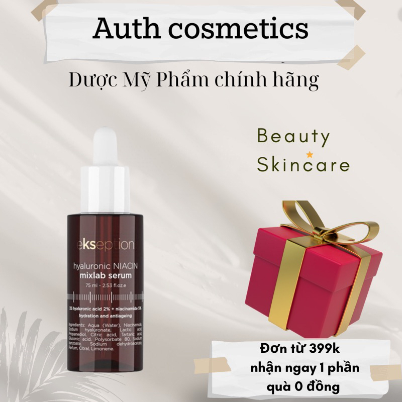 Serum giảm mụn, xóa thâm Ekseption Hyaluronic Niacin 75ml