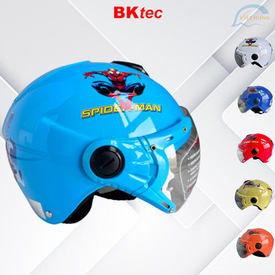 Mũ bảo hiểm nửa đầu cho bé Bktec - BK14 - Dành cho bé từ 5 đến 10 tuổi, bé nặng dưới 30kg - Vòng đầu từ 52-54cm