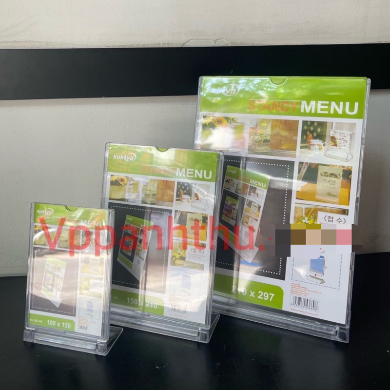 BẢNG MENU ĐỂ BÀN 1 MẶT XUKIVA ĐỦ SIZE 207