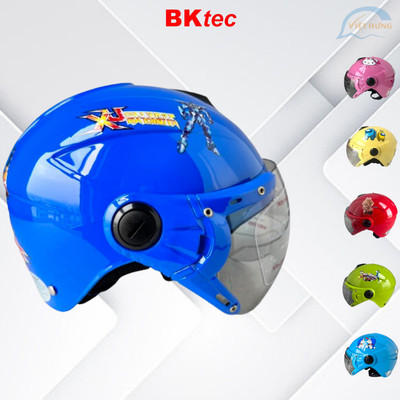 Mũ bảo hiểm trẻ em kính chống lóa Bktec BK14 Dành cho bé từ 5-10 tuổi - Vòng đầu 52-54cm - Phù hợp với bé nặng DƯỚI 30kg