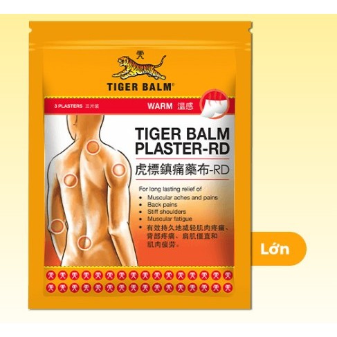 Miếng dán tiger balm plaster 14x10cm Gói 3 miếng