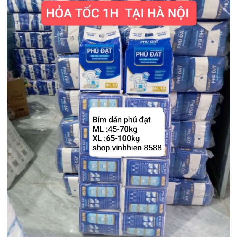  Tã bỉm dán phú đạt có vách ML : 45-70kg -XL :65- 100kg dành cho người bệnh 