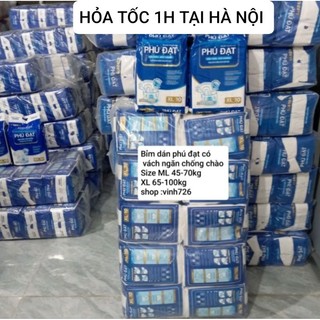  Tã bỉm dán phú đạt size XL  65-100kg  có vách chống chào   10 gói 100 miếng  mềm mại siêu thấm hút 