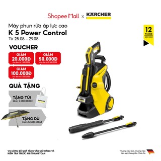 (Sản xuất Ý) Máy xịt rửa xe cao áp Karcher K5 power control động cơ từ 2100w, áp lực 20-145 bar, lưu lượng nước 500l/h