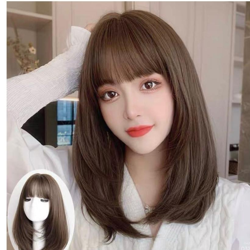 Tóc giả cả đầu cúp lỡ 😻FREESHIP😻😻tóc mã 6104
