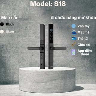  Khóa vân tay cửa nhôm SAIYAN Model S18 lắp đặt cho cửa nhôm kính xingfa cửa thép đố rộng nhỏ 