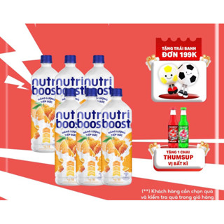 ( To ) Lốc 6 Chai 1 Lit Sữa Nutriboost Sữa Trái Cây Hương Dâu/ Cam