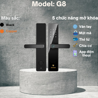 Khóa vân tay cửa gỗ SAIYANAI Model G8 - Phù hợp cửa gỗ, cửa thép chống cháy, cửa nhựa composite...