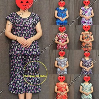 Đồ bộ thun ati ống rộng đẹp nhiều bông
