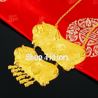 Dây con heo mạ vàng 24 cao cấp mẫu mới siêu đẹp ,dây 2 heo 9 chỉ ,có kèm hộp nhung đỏ đựng cưới