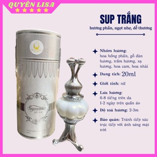 Supreme Musk_Tinh Dầu Nước Hoa Dubai Nữ 20ml Ngọt Ngào, Dễ Thương Xạ hương, gỗ đàn hương, hoa hồng và trầm