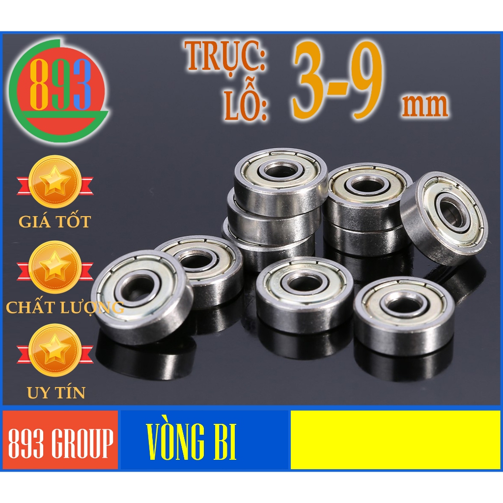Vòng bi Trục 3-9mm cho máy CNC, in 3D, Patin, Ván trượt, bánh xe 608 625 626 606 688 bạc đạn