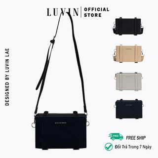 Túi Đeo Chéo Vuông Da Nhỏ PU Cao Cấp LUVIN OFFICIAL, Túi Hộp Đeo Chéo Nam & Nữ Phong Cách Hàn Quốc