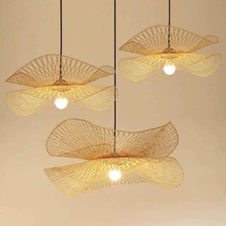  đèn mây tre trang trí quán cafe nhà hàng khách sạn khu nghỉ dưỡng 