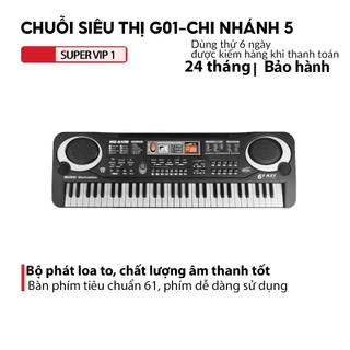 Đàn Piano điện tử 61 Phím kèm Micro, đồ chơi âm nhạc cho bé chuyên nghiệp