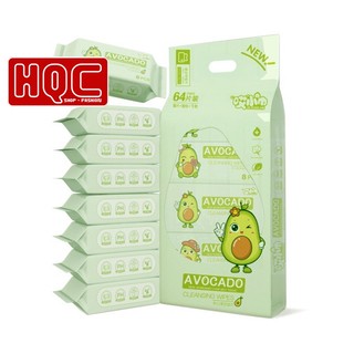 Khăn giấy ướt đa năng 1 gói trong có 8 túI, Khăn ướt mini bỏ túi - HQC051