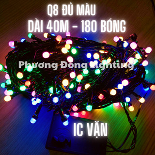 Dây Đèn LED CHỚP Lục Giác - Q8 - 40m - 180 Bóng Trang trí Noel - Lễ - Tết