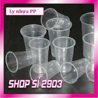 [Combo 5 cây=250 cái] Ly nhựa 500 ml có gân - có kèm nắp