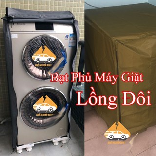 Bạt Phủ Máy Giặt Lồng Đôi 2 Tầng Vải Dù 3 Lớp Siêu Bền Chống Mưa Nắng