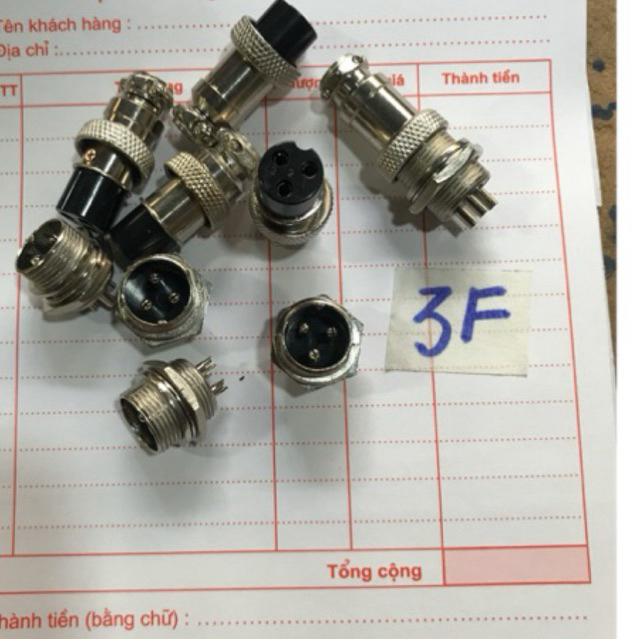 Jack sắt tròn 3 chân M16GX16 ( Giá 5 bộ )