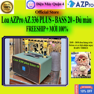 Loa karaoke azpro az-336 / az-336 plus, kèm 2 micro uhf, hàng chính hãng