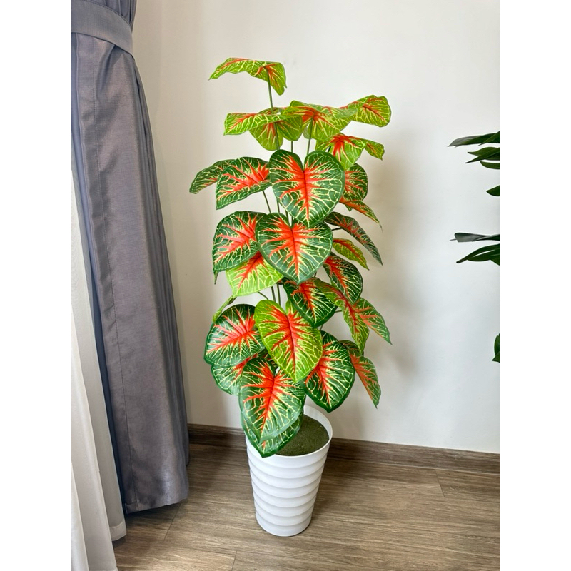 Cây môn đỏ cao 1m2- cây giả decor