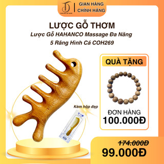 Lược Gỗ HAHANCO  Massage Đa Năng Toàn Diện Đả Thông Kinh Lạc Giảm Đau Hiệu Quả