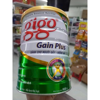 Sữa bột Gigo Gain Plus 900gr: sữa bột dinh dưỡng đặc chế cho người gầy có nhu cầu tăng cân