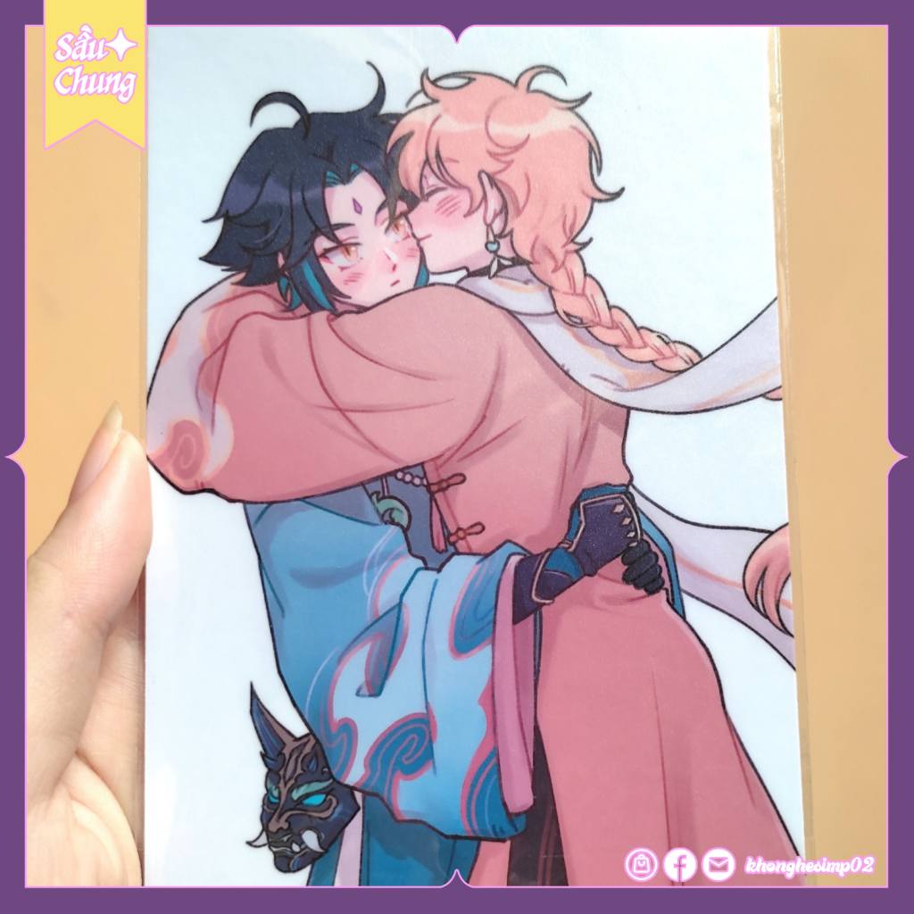 Artprint/tranh in cặp đôi XiaoAether (Genshin Impact)