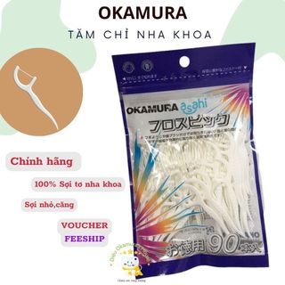 Tăm chỉ nha khoa Okamura chất lượng Nhật Bản gói 50,90 que Chính Hãng