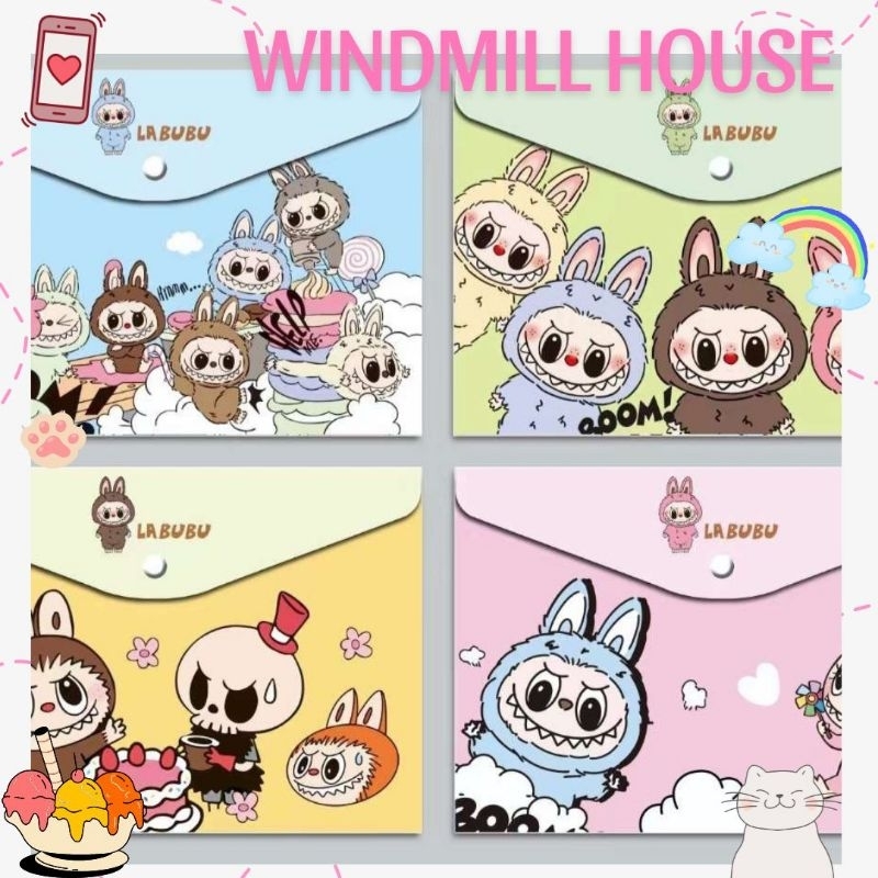 [SIÊU PHẨM] BÌA NÚT/ BÌA SƠ MI A4 IN HÌNH LABUBU HOTTREND