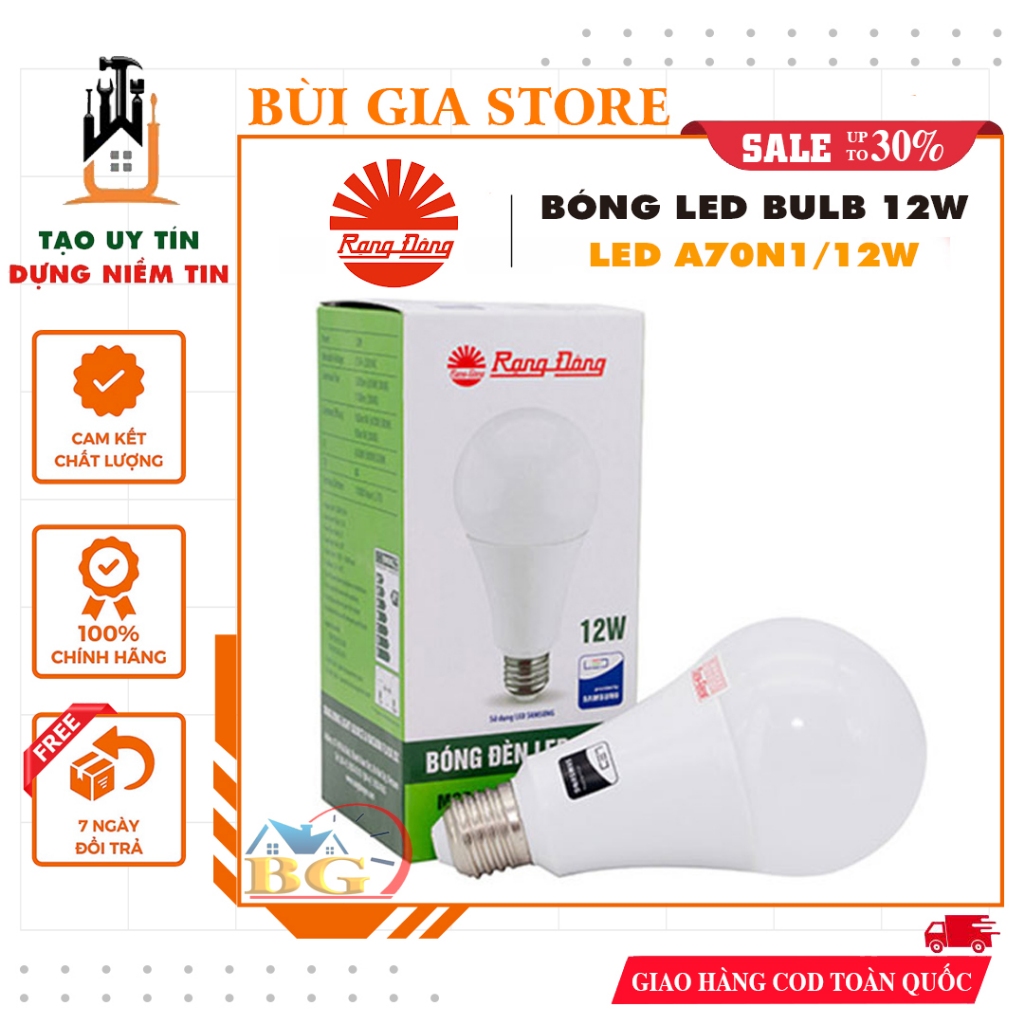 Bóng đèn Led Buld Rạng Đông 12W - Bảo hành chính hãng
