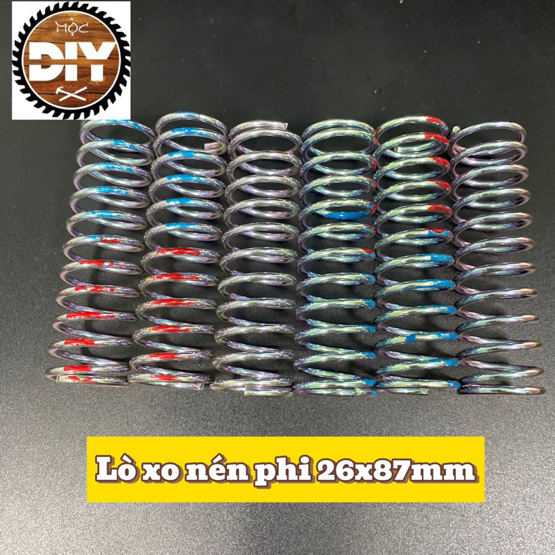 Lò xo nén phi 26 dài 87mm sợi 2.5mm (set 2)
