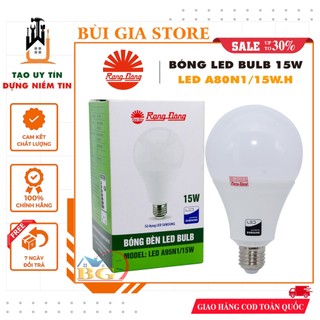 Bóng đèn LED BULB Rạng Đông 15W A80N1/15W.H - Siêu sáng, tiết kiệm điện