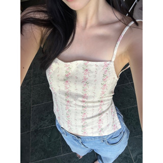 Áo yếm 2 dây hoa nhí vải linen - bluemoon.product