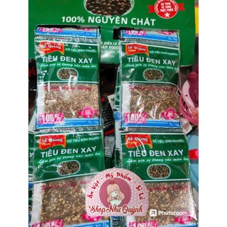 (THƠM NGON) DÂY 10 GÓI *12G TIÊU ĐEN XAY LÊ QUANG CAY THƠM NGUYÊN CHẤT 100%