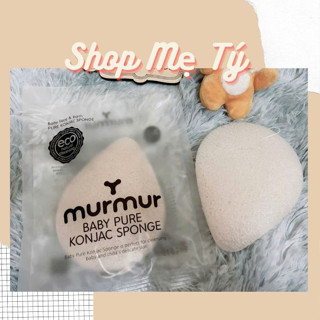 Bông tắm Murmur / Meebee hữu cơ Hàn Quốc Mur Mur siêu mềm cho bé từ sơ sinh 0M+