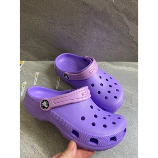 [CHÍNH HÃNG] Giày Dép Sục Clog Classic Crocs Cross Nam Nữ Trẻ Em màu trơn, Siêu Bền, Nhẹ, Êm, Tặng 6 sticker